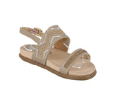 KID'S SHOES TAUPE PU LEATHER SANDALS ANYA-9K