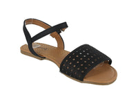 WOMAN'S SHOES BLACK PU LEATHER SANDALS ARCHER-537