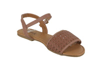 WOMAN'S SHOES DARK BLUSH PU LEATHER SANDALS ARCHER-537