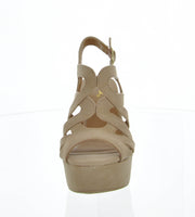 WOMAN'S SHOES WEDGE SUEDE TAUPE ARDOR-171