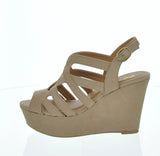 WOMAN'S SHOES WEDGE SUEDE TAUPE ARDOR-171