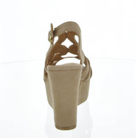 WOMAN'S SHOES WEDGE SUEDE TAUPE ARDOR-171