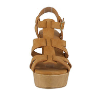 WOMAN'S SHOES CAMEL PU LEATHER WEDGE ARDOR-185