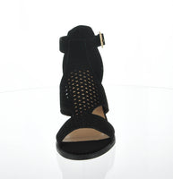 WOMAN'S SHOES BLACK SUEDE HEELS B5-12