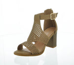 WOMAN'S SHOES CAMEL PU HEELS B5-12