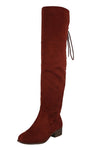 WOMAN'S SHOES DARK RUST SUEDE BOOTS BARBRA