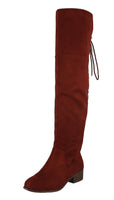 WOMAN'S SHOES DARK RUST SUEDE BOOTS BARBRA