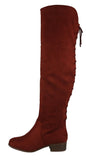 WOMAN'S SHOES DARK RUST SUEDE BOOTS BARBRA