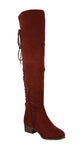 WOMAN'S SHOES DARK RUST SUEDE BOOTS BARBRA