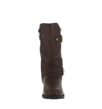 KID'S SHOES BROWN PU LEATHER BOOTS BCF-01-182-K