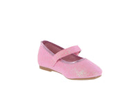 BABY'S SHOES PINK GLITTER FLATS BEBE