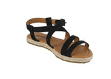 WOMAN'S SHOES BLACK PU LEATHER SANDAL BEGOOD