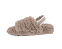 WOMAN'S SLIPPERS LIGTH TAUPE FLUFF BEN-1