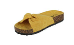 WOMAN'S SHOES MUSTARD SUEDE SANDALS BERK-25