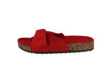 WOMAN'S SHOES RED SUEDE SANDALS BERK-25