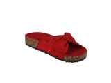 WOMAN'S SHOES RED SUEDE SANDALS BERK-25