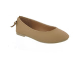 KIDS SHOES TAN PU LEATHER FLATS BERLINE-1K