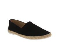 WOMAN'S SHOES BLACK SUEDE SLIP ON SNEAKER FLAT BETTY