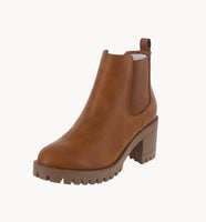 WOMAN'S SHOES TAN PU BOOTIES BIANCA-66