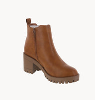 WOMAN'S SHOES TAN PU BOOTIES BIANCA-66