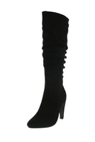 WOMAN'S SHOES BLACK SUEDE BOOTS BIEBER-1