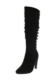 WOMAN'S SHOES BLACK SUEDE BOOTS BIEBER-1