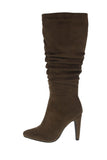 WOMAN'S SHOES TAUPE SUEDE BOOTS BIEBER-1