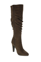 WOMAN'S SHOES TAUPE SUEDE BOOTS BIEBER-1