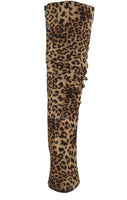 WOMAN'S SHOES LEOPARD SUEDE BOOTS BIEBER-1