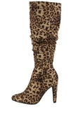 WOMAN'S SHOES LEOPARD SUEDE BOOTS BIEBER-1