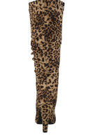 WOMAN'S SHOES LEOPARD SUEDE BOOTS BIEBER-1