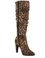 WOMAN'S SHOES LEOPARD SUEDE BOOTS BIEBER-1