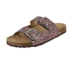 WOMAN'S SHOES MULTI GLITTER PU LEATHER SANDALS BIRKEN-16