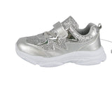 KID'S SHOES SILVER/PU GLITTER TENNIS SNEAKERS BK-41KSM