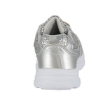 KID'S SHOES SILVER/PU GLITTER TENNIS SNEAKERS BK-41KSM