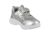 KID'S SHOES SILVER/PU GLITTER TENNIS SNEAKERS BK-41KSM