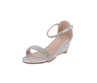 KID'S SHOES SILVER GLITTER HEELS BLAZE-18K