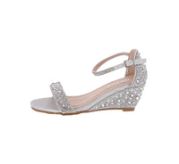 KID'S SHOES SILVER GLITTER HEELS BLAZE-18K