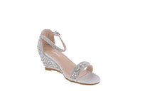 KID'S SHOES SILVER GLITTER HEELS BLAZE-18K