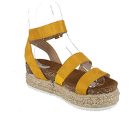 WOMAN'S SHOES MUSTARD SUEDE WEDGE SANDAL BOLTON-5