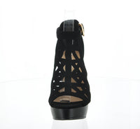 WOMAN'S SHOES BLACK SUEDE HEELS BONICA-1