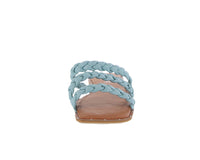 WOMAN'S SHOES BLUE PU SANDALS BRAID-5