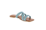 WOMAN'S SHOES BLUE PU SANDALS BRAID-5