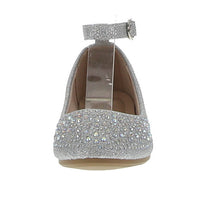 KID'S SHOES SILVER GLITTER FLATS BRUCE-1K