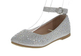 KID'S SHOES SILVER GLITTER FLATS BRUCE-1K