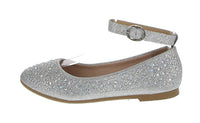 KID'S SHOES SILVER GLITTER FLATS BRUCE-1K