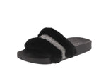 LADY'S SANDALS BLACK FLUFF CAB-36