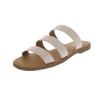 WOMAN'S SHOES CREAM PAT SANDALS CALA