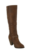 WOMAN'S SHOES TAN PU LEATHER BOOTS CAMILA-35