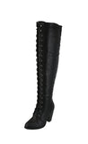 WOMAN'S SHOES BLACK PU LEATHER BOOTS CAMILA-48